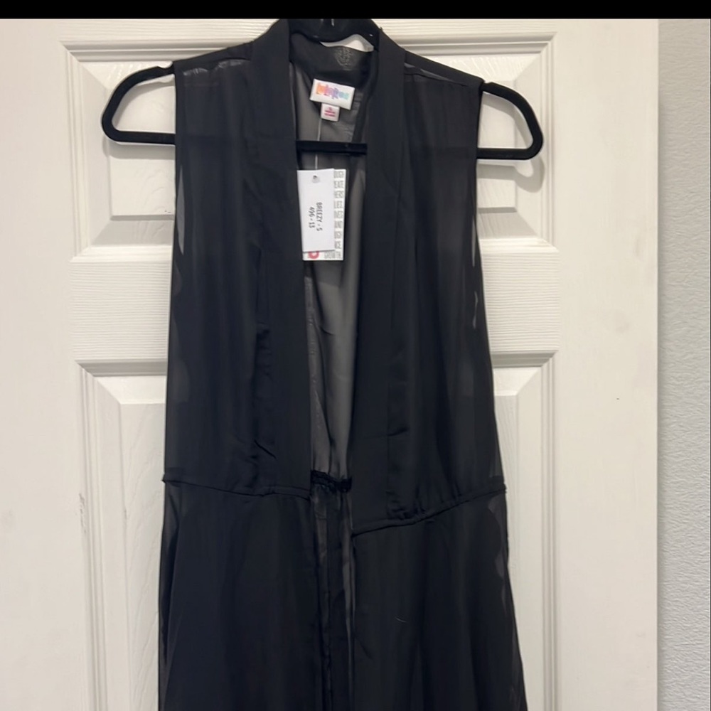 Lularoe Black Breezy Overlay Resort Collection Brand New with tags - Size Small